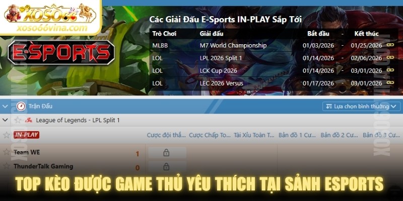 Esports XOSO66 VINA 2026 | Thể thao điện tử đa dạng - XOVN.WEBSITE