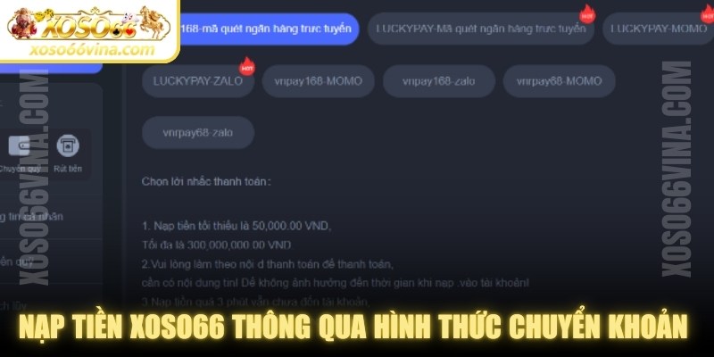 Nạp Tiền XOSO66 VINA | Giao Dịch An Toàn Nhanh Chóng - XOVN.WEBSITE