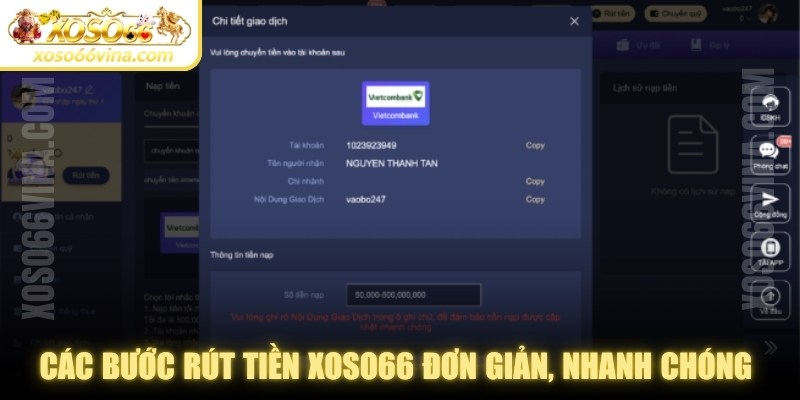 Rút Tiền XOSO66 VINA Nhanh & An Toàn Về Ngân Hàng - XOVN.WEBSITE